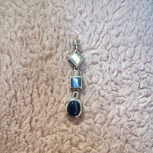 Elegant Silver and Blue Pendant